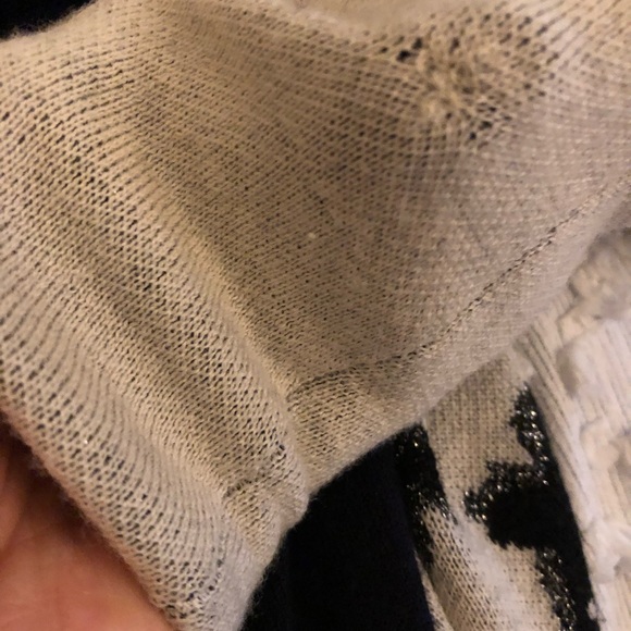 DVF Diane Von Furstenberg Cream, grey & black wrap sweater small Wool Wr… - Picture 12 of 12